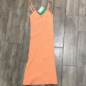 Guess Orange Sleeveless Dress